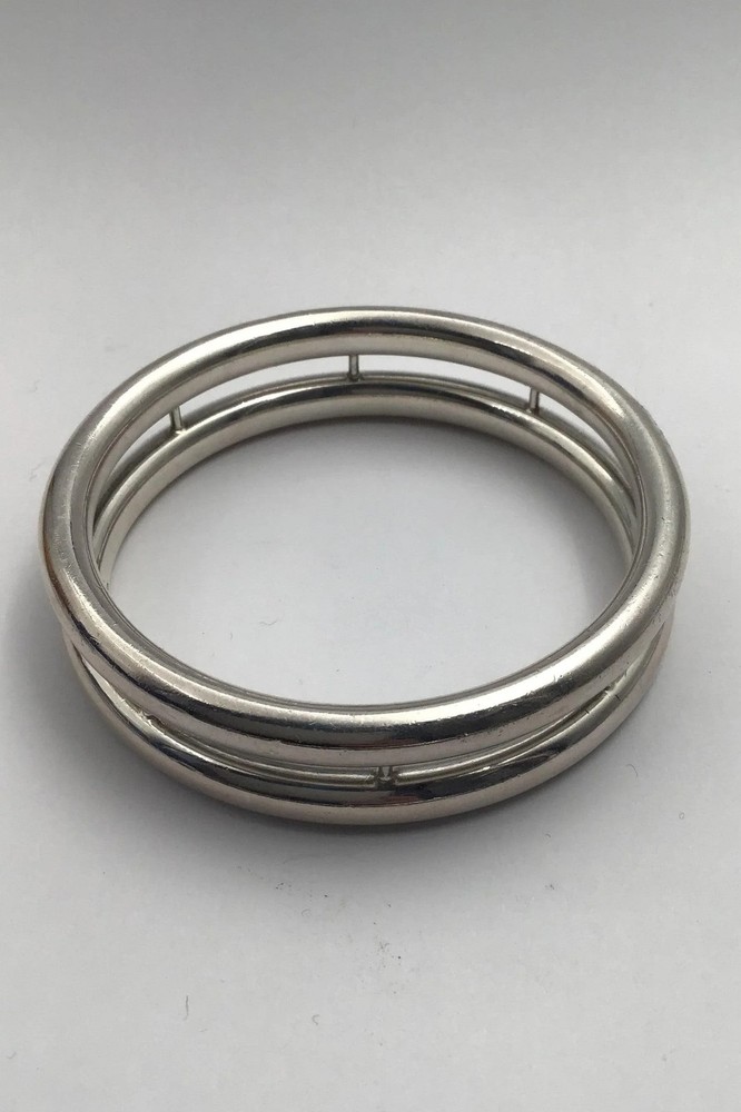 Hans Hansen Sterling Silver Modern Double Bangle