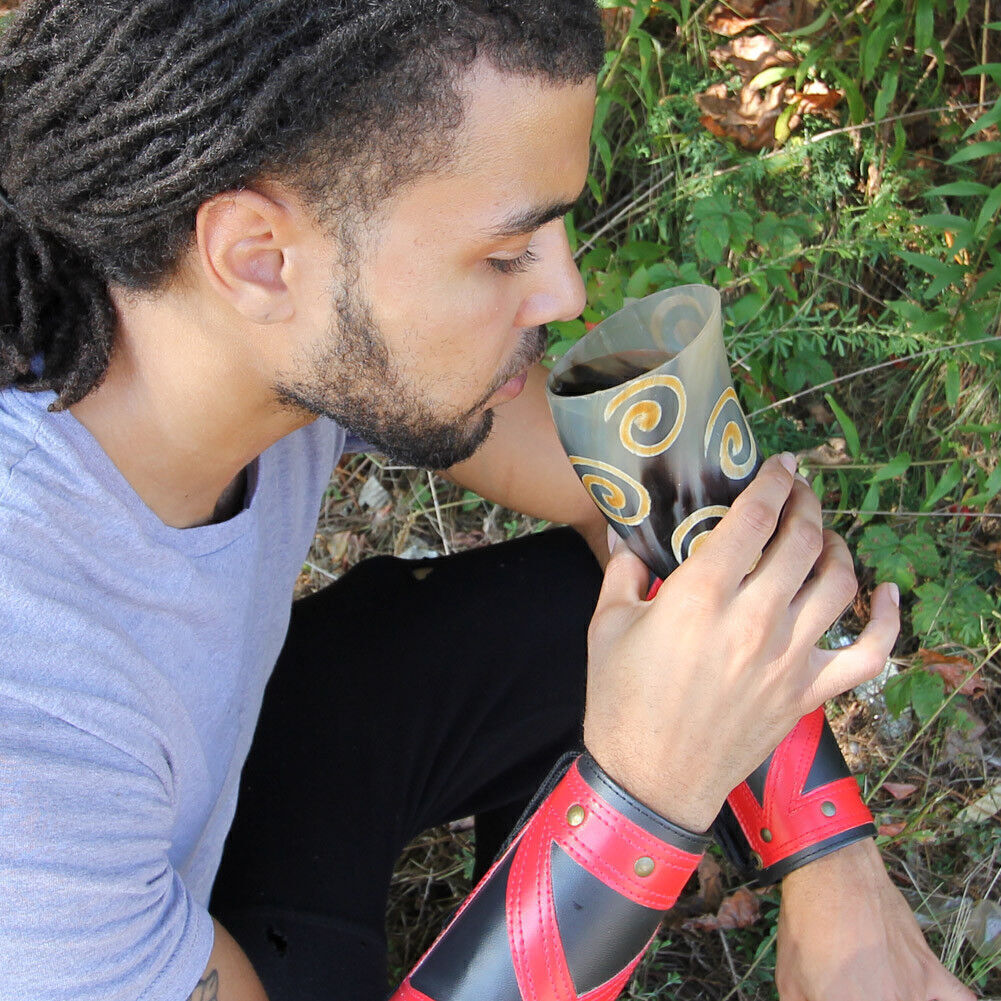 Handmade Horn Tumbleweed Medieval Drinking Horn Tumbler Cup