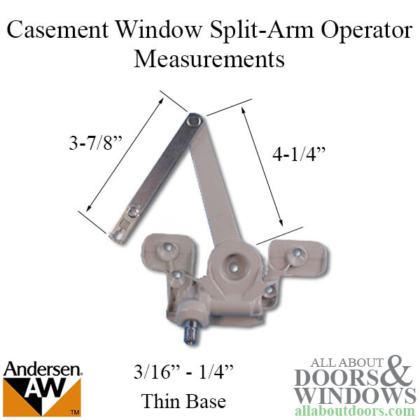 Andersen Operator E-Z Standard Non-handed Universal Thin base Casement Window