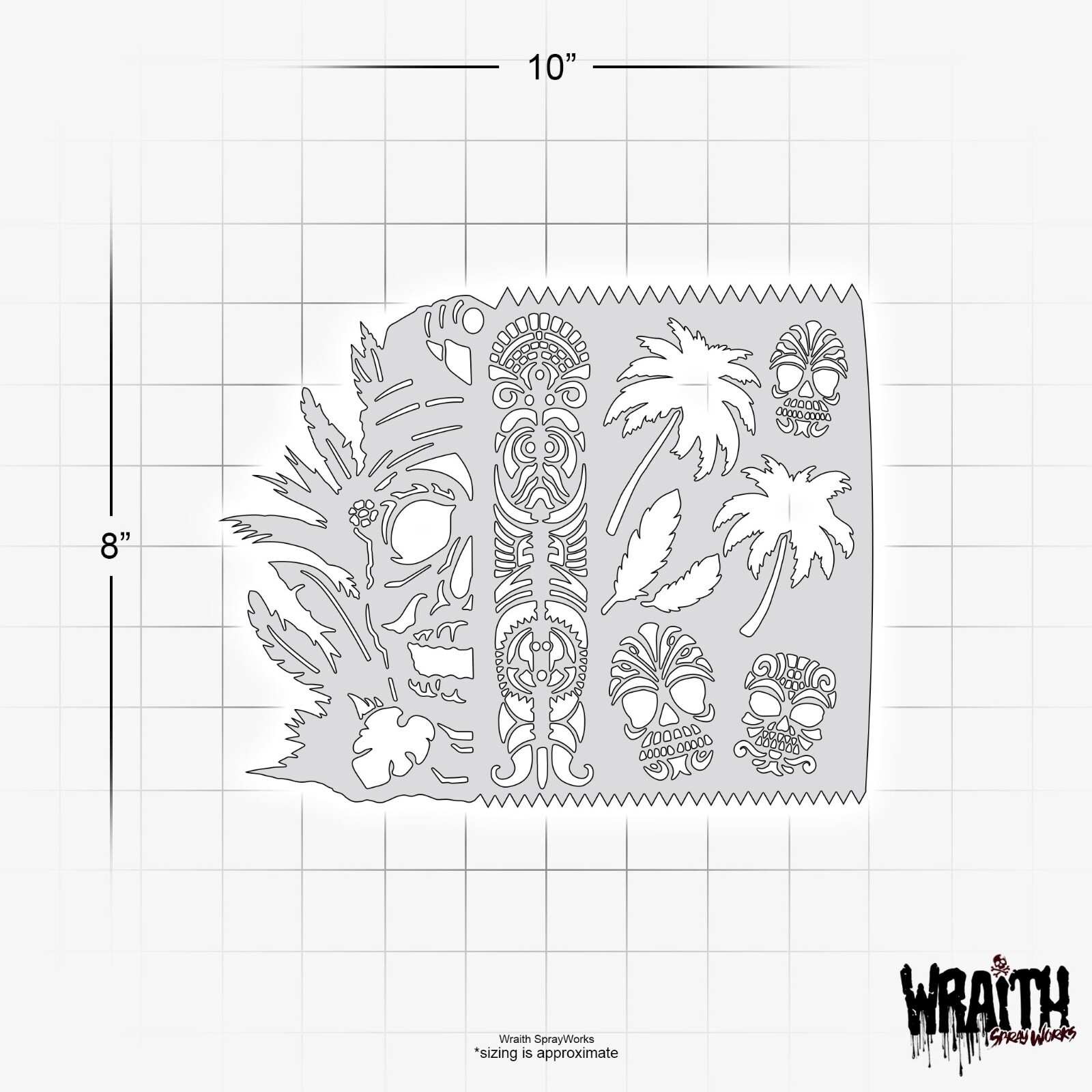Tiki Maker #2 - Reusable Airbrush Stencil Template
