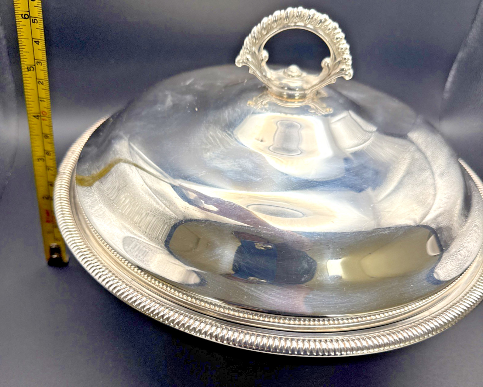 Covered Serving Casserole Dish Vtg Wm Rogers Silver Plate Round 4262 10.5" Bowl