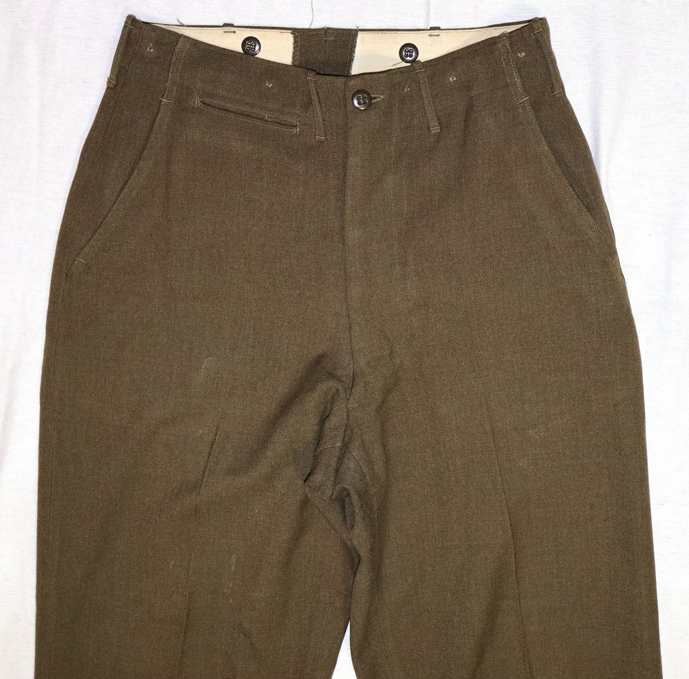 ORIGINAL WWII 1945 DATED WOOL COMBAT FIELD TROUSERS