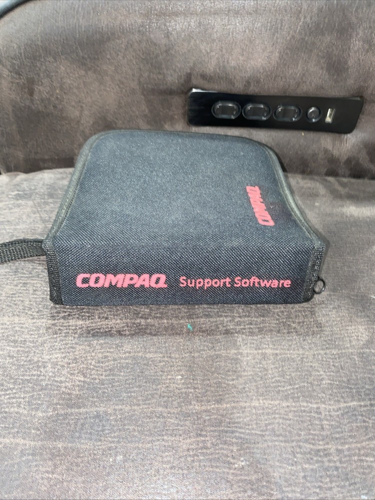 Vintage Compaq Support Software CD Disk Storage Zippered Case