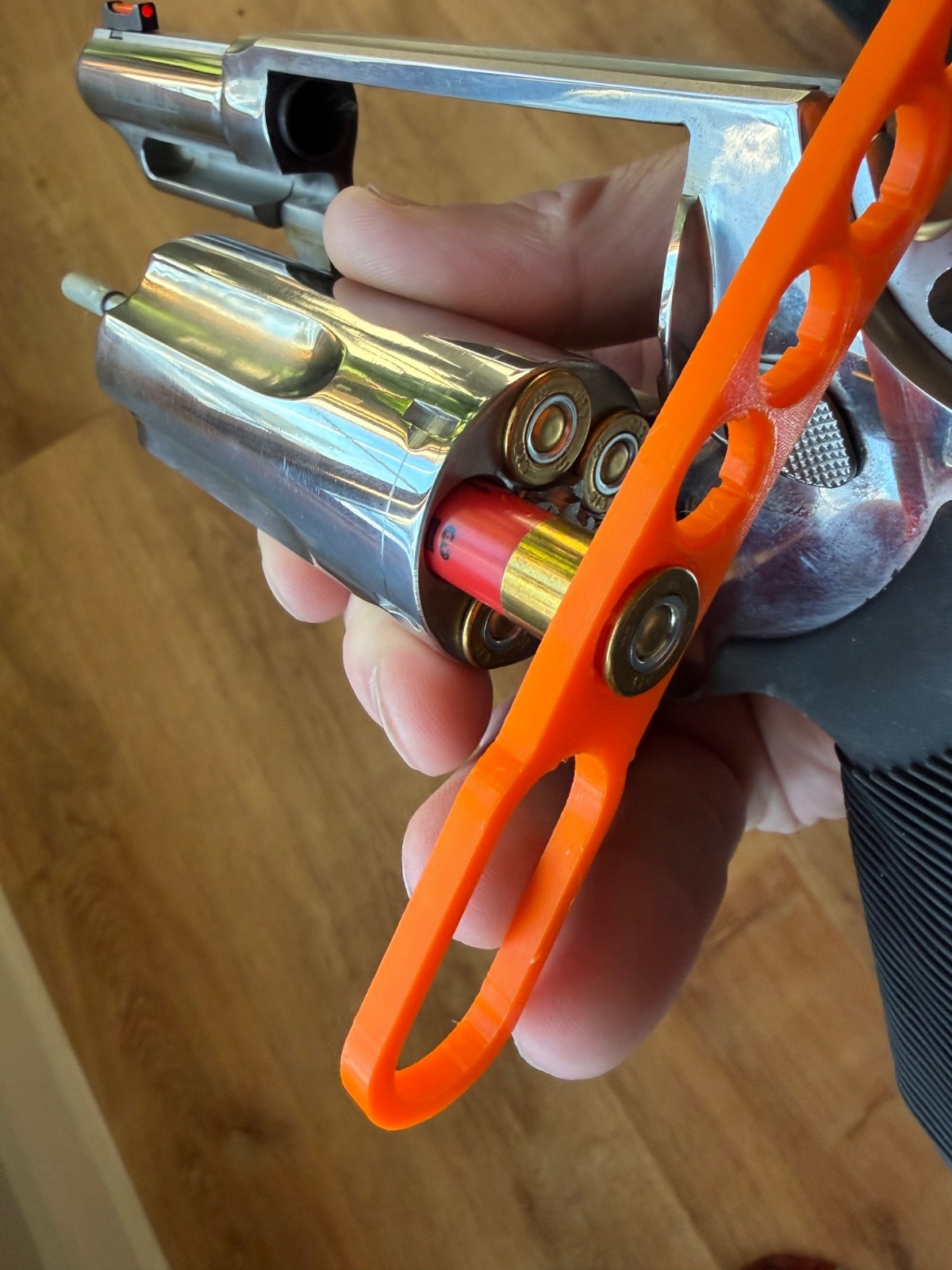 Speed Quick Strip Revolver Loader 410 45 454 Taurus Judge  NEW ORANGE COLOR