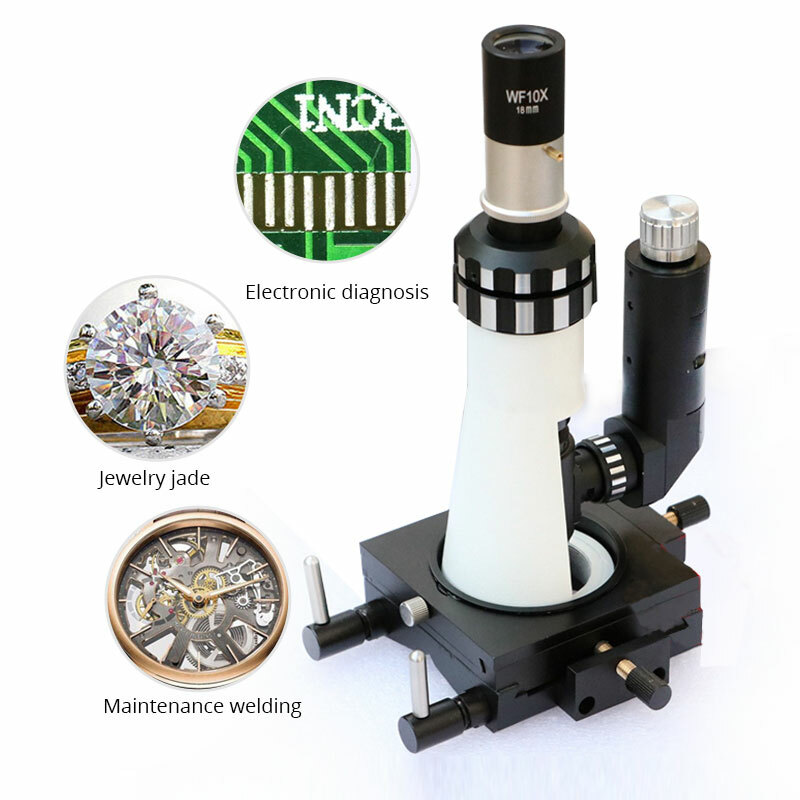 100X-400X Portable Hand-held Microscope Zoom Metallographic Microscope with LED