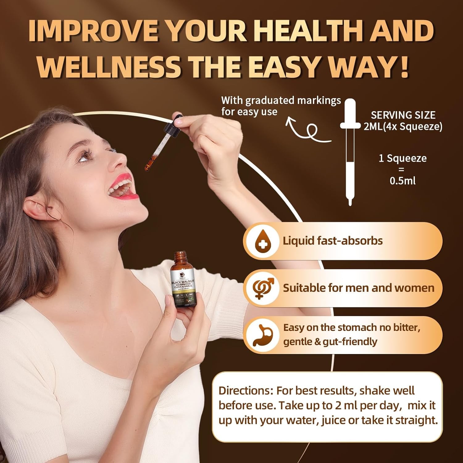 Parasite Cleanse Tincture/Extract-Wormwood,Black Walnut Hull, Clove,Best Quality