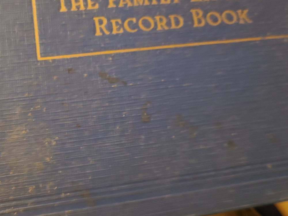 Vintage Genealogy Record Book
