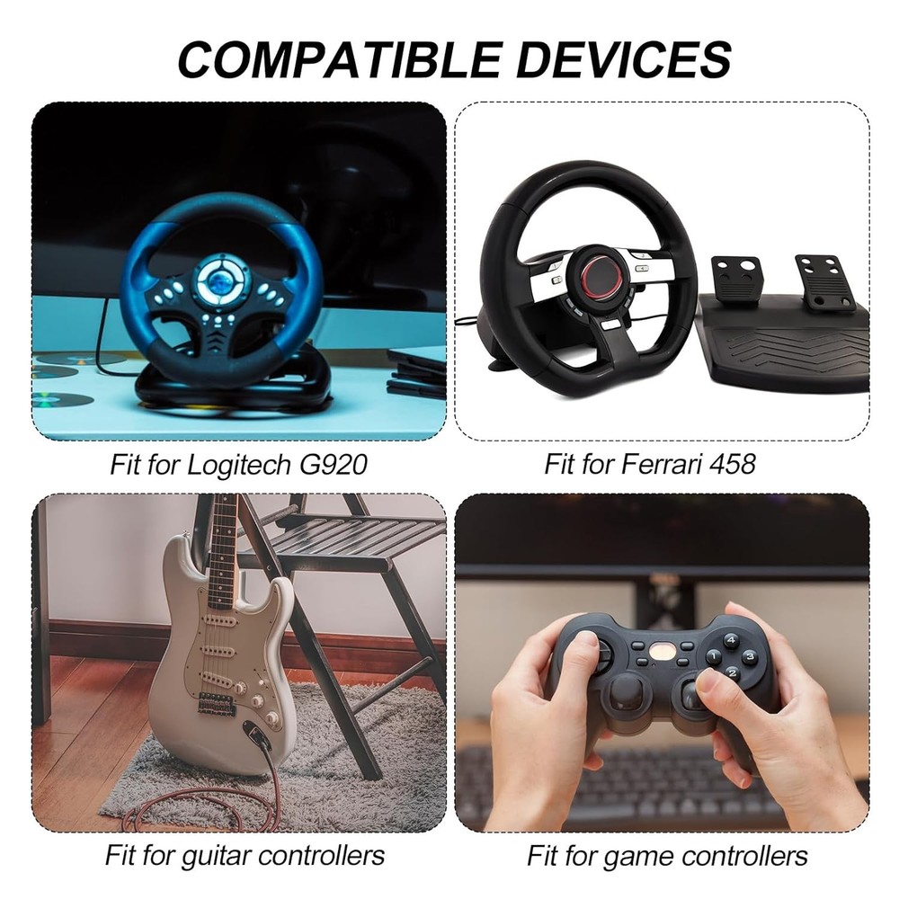 2PCS USB Breakaway Cable Adapter for G920 Driving Force Thrustmaster 458 Wheels