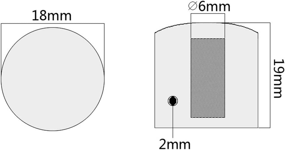 Black Metal Guitar Control Knobs - Volume/Tone Dome Knobs (Set of 3)
