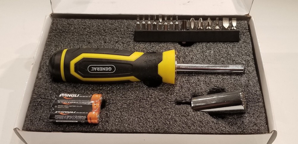 Lighted Screwdriver & Universal Wrench Set - 6 Standard Bits, 8 Precision Bits