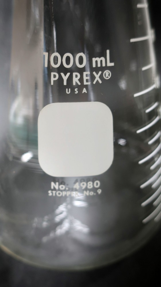 Pyrex 1000ml No 4980 Erlenmeyer Flask Beaker Custom w/ Manifold?