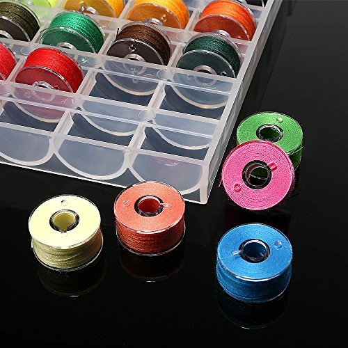 36Pcs Bobbins and Sewing Threads with Bobbin Case for Multiple Sewing PLASTIC