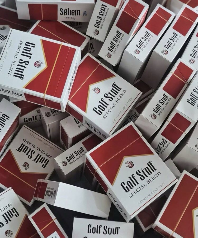 Cigarette Case Golf Tees - 12 Pack.