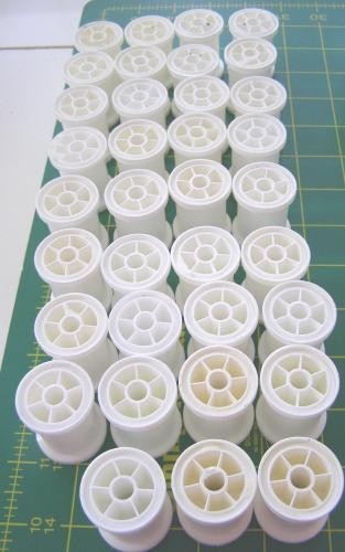 120 Empty thread spools Various sizes & colors + misc circles Craft project#1653