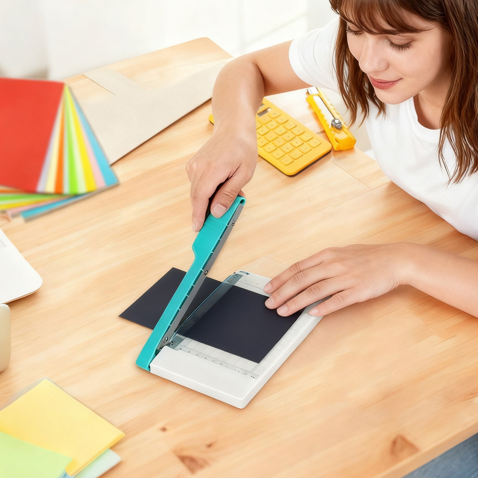 Mini Photo Cutter 7.5" Paper Trimmer with Grid Scale for Photos Craft School Use