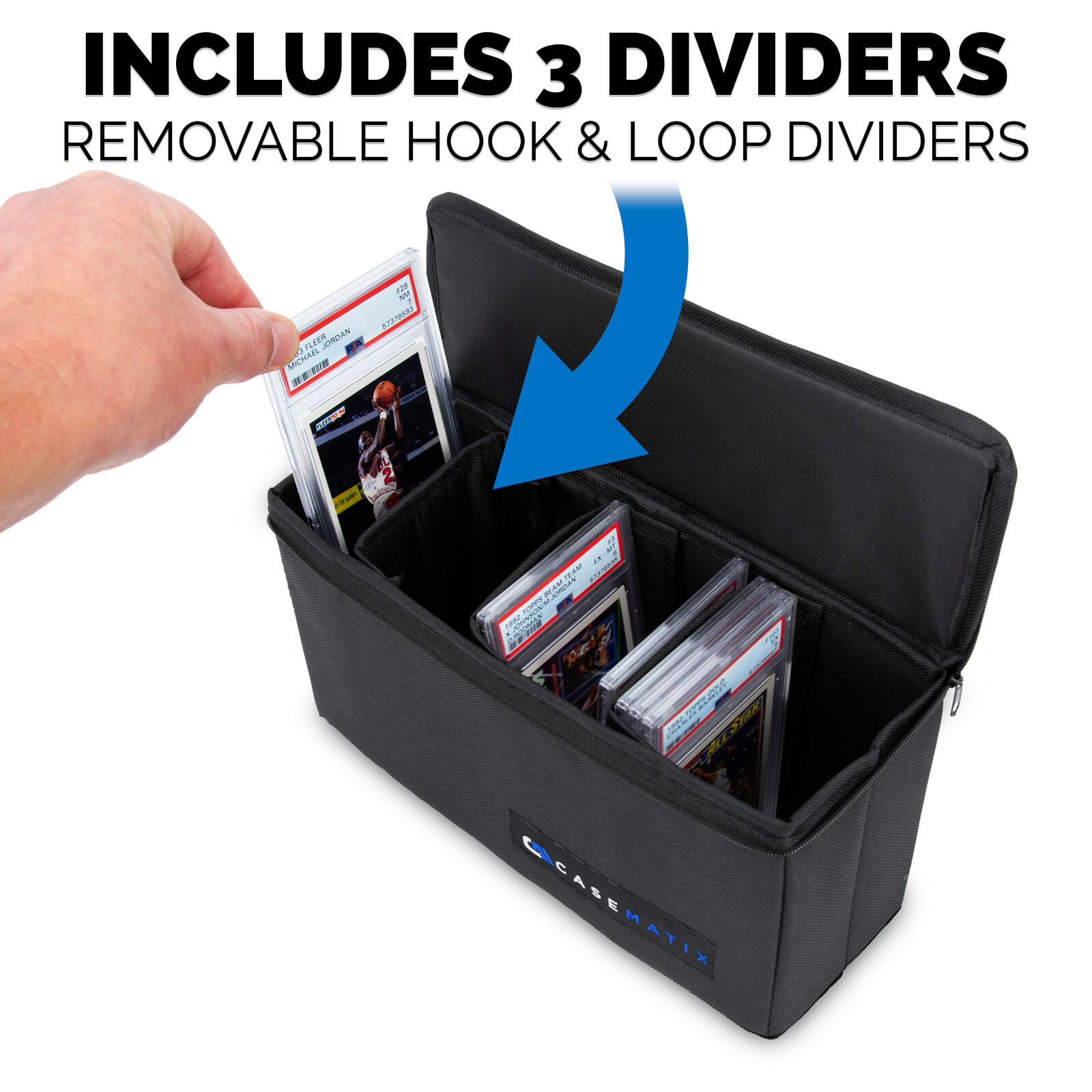 CM Graded Card Case - Light Duty Carry Case fits 30 BGS PSA Graded Sports Cards