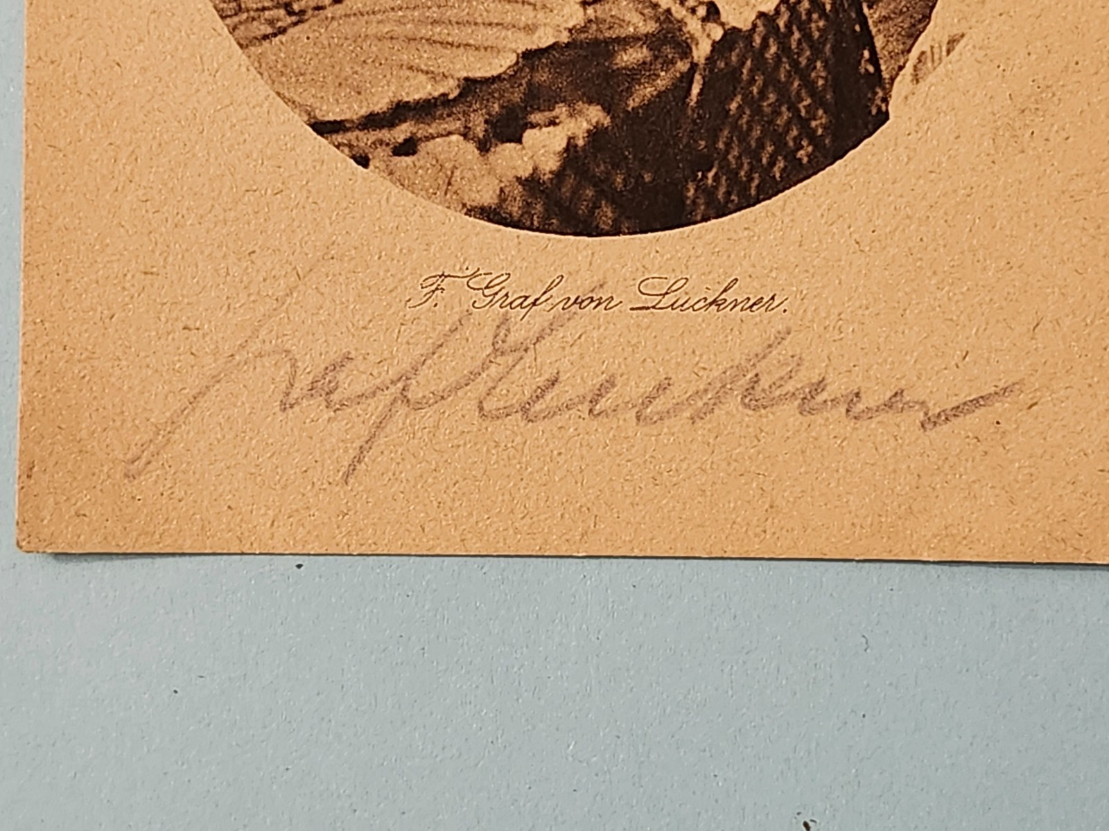 WW2 Germany. Autograph of Felix Graf von Luckner. Rare.