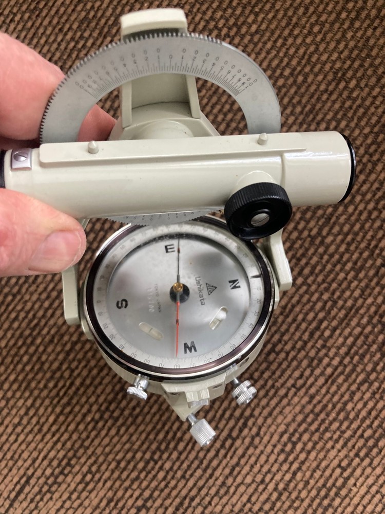 Slightly used Ushikata survey transit with case.