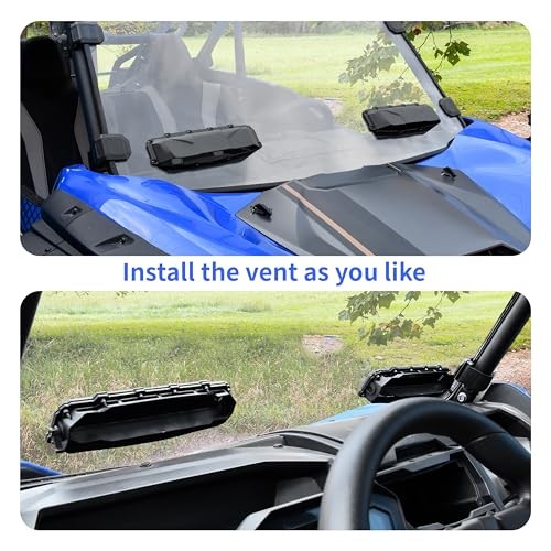 UTV Universal Windshield Vent Self Install Kit, 2 PCS Adjustable Windscreen