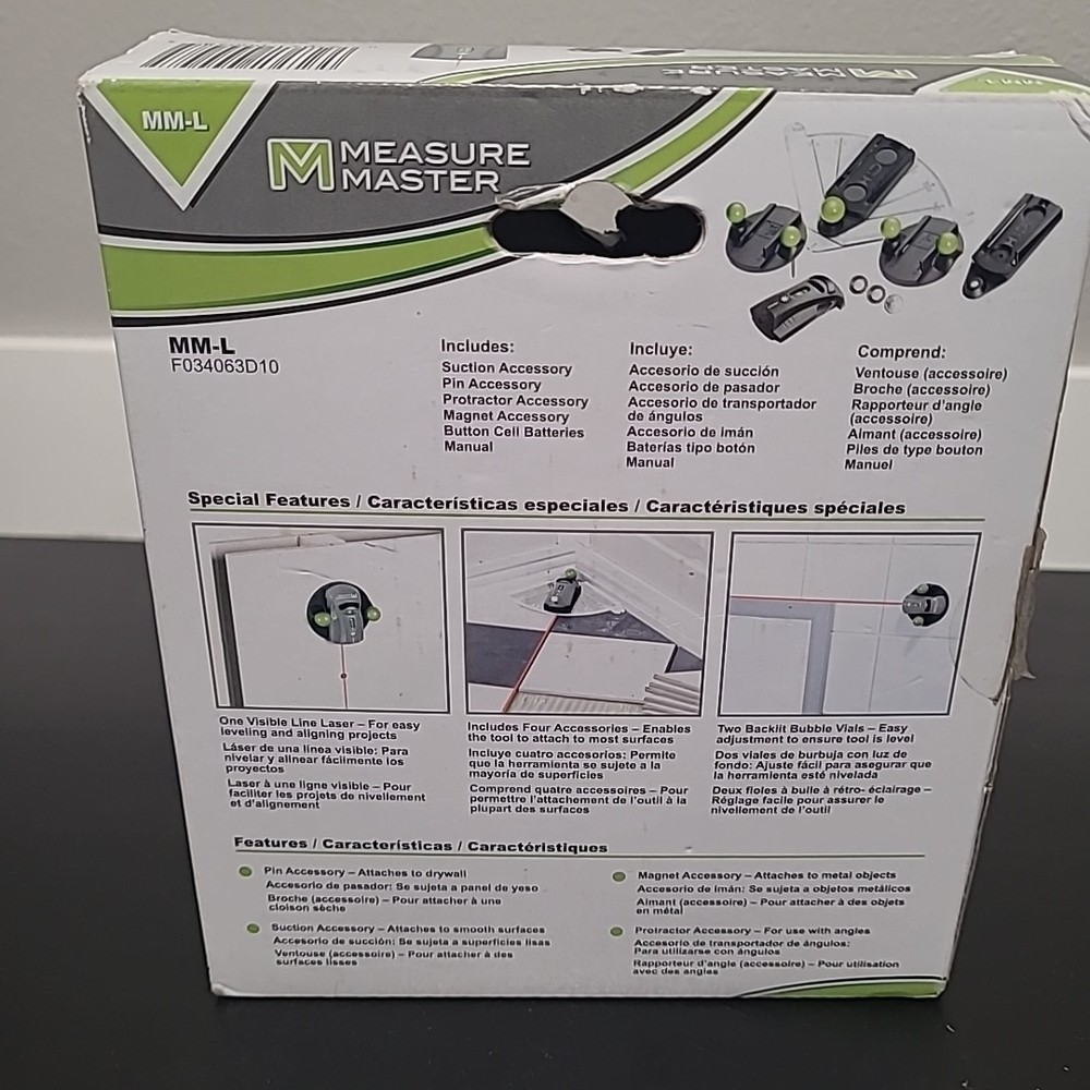 Measure Master MM-L Multi-Functional Line Laser Level. TESTED Leveling Tool