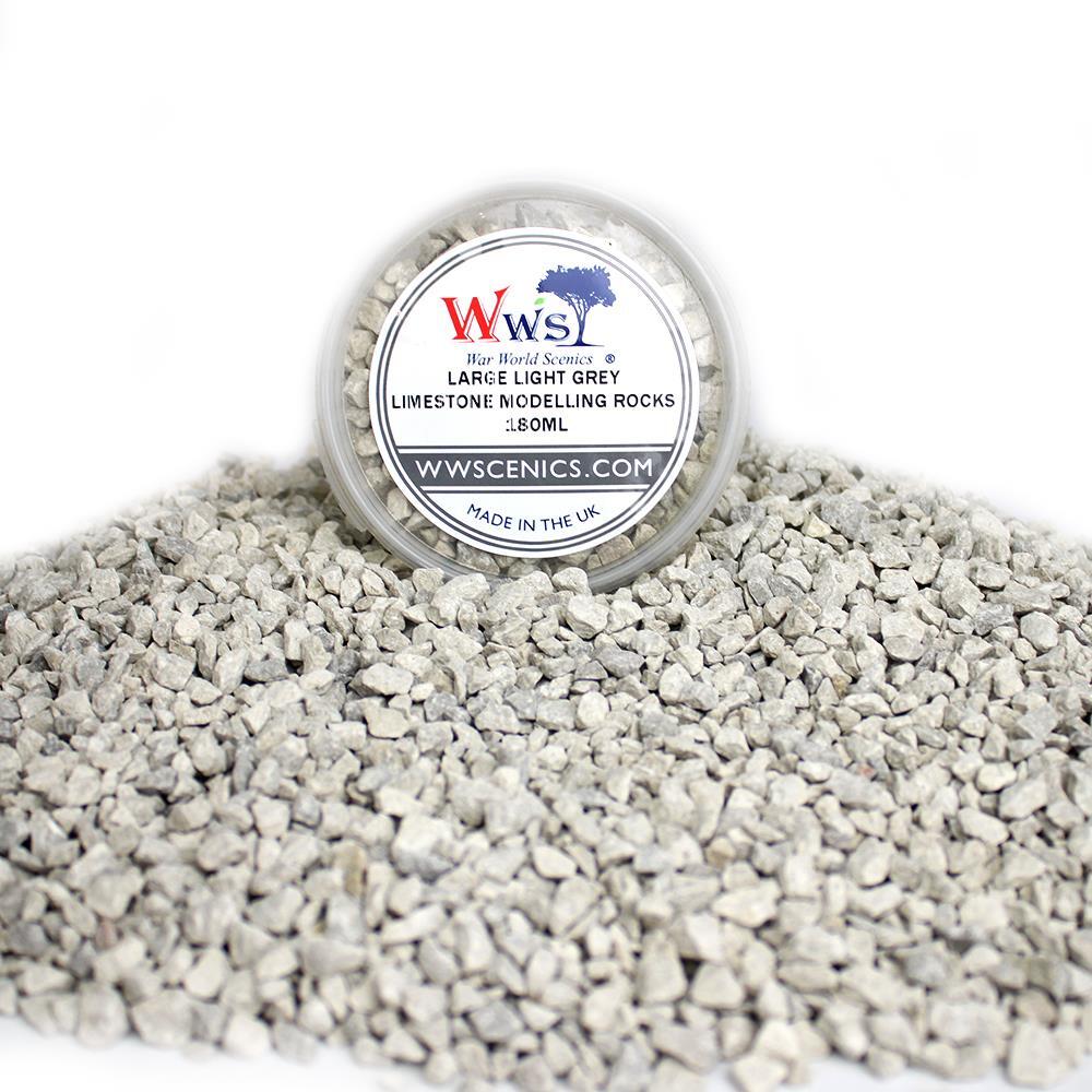 Large Light Grey Limestone Modelling Rocks 6mm | Wargame & Basing Material