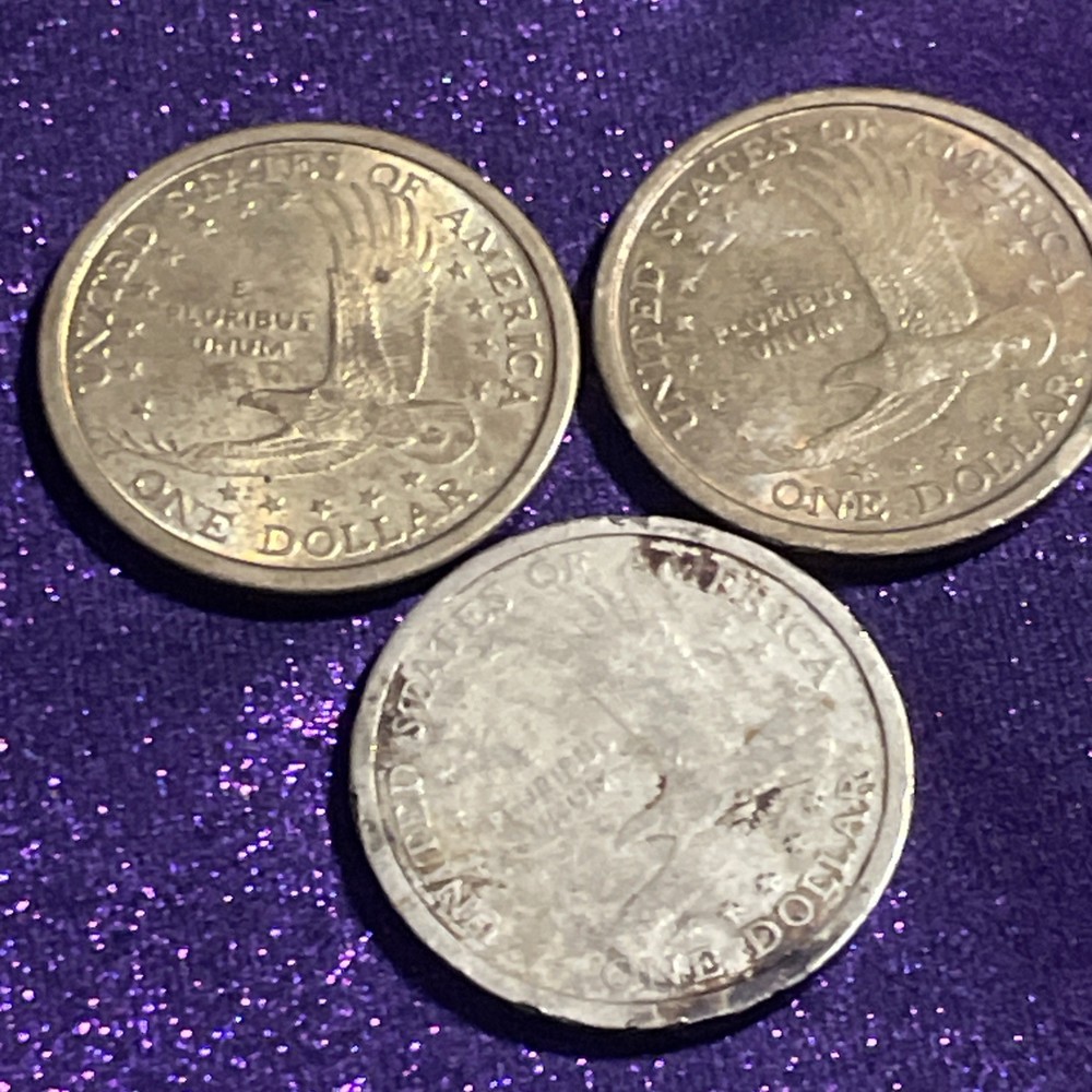 2000 D & p sacagawea dollar, Die Cracks, Improper Die