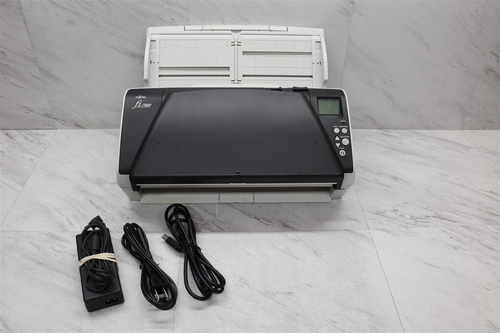 Fujitsu fi-7480 Document Scanner 600dpi Duplex ADF USB 3.0 Ethernet w/ Adapter