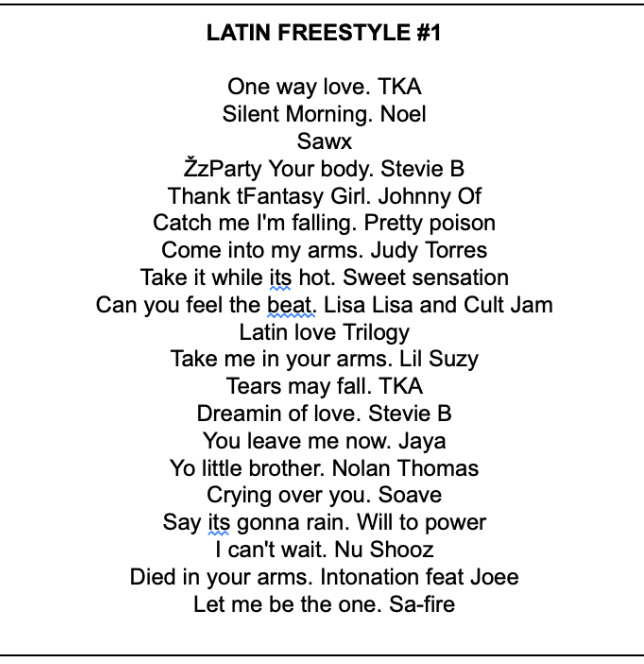 Latin Freestyle - 4 CD's