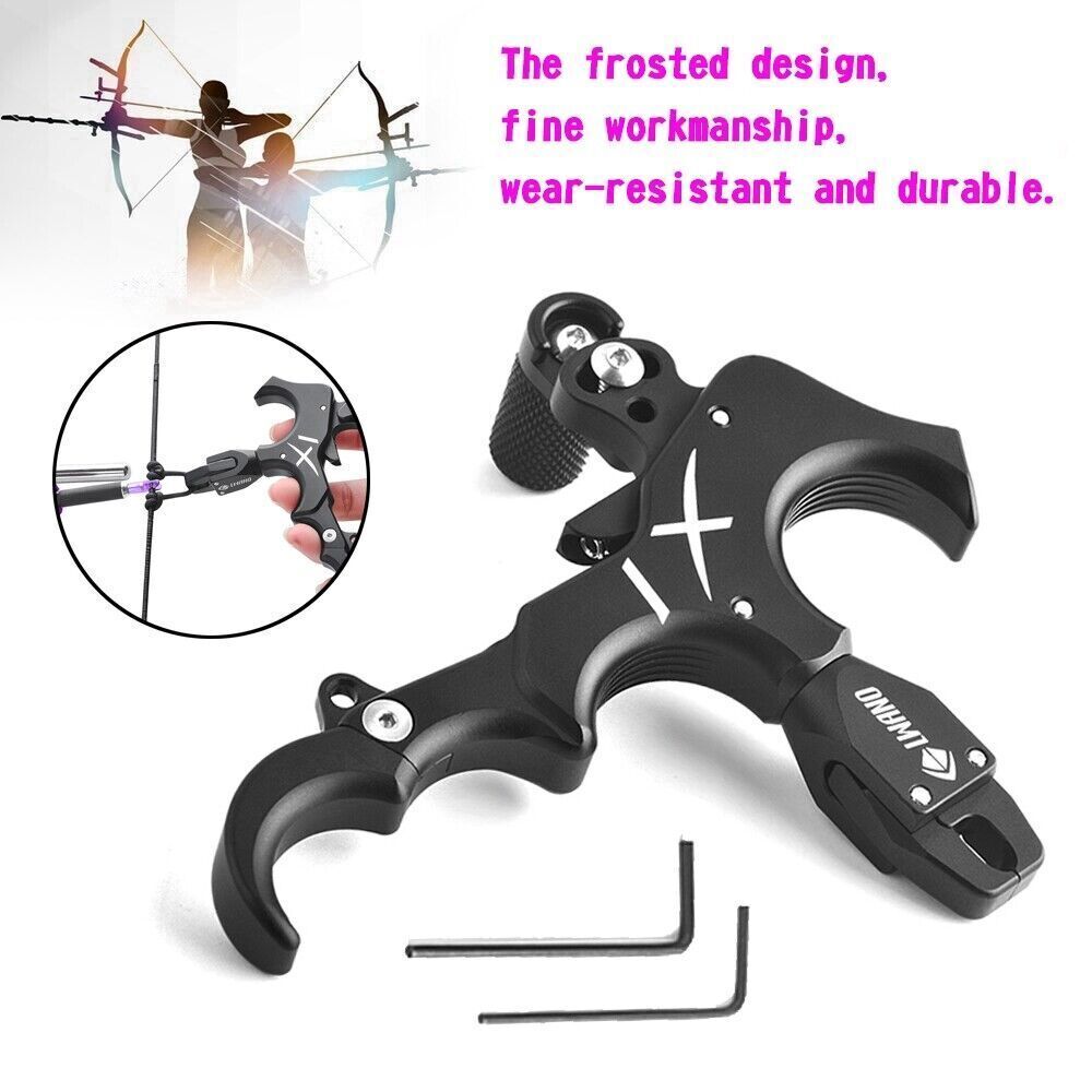 Compound Bow Release Aids 3/4 Finger Thumb Trigger Caliper Interchangeable A B9