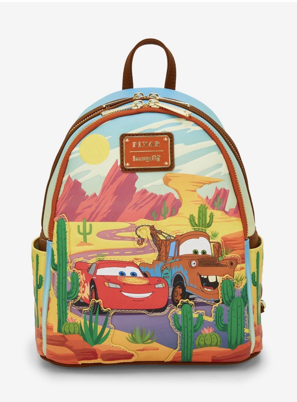 Loungefly Disney Pixar Cars Lightning McQueen and Mater Desert Mini Backpack NEW