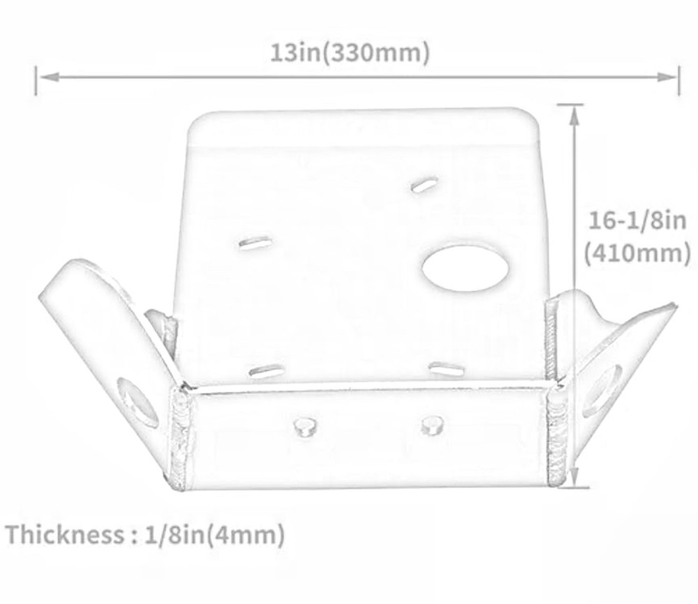 Aluminum Front Skid Plate Lower Engine Bash Cover Guard Protector Compatible ...