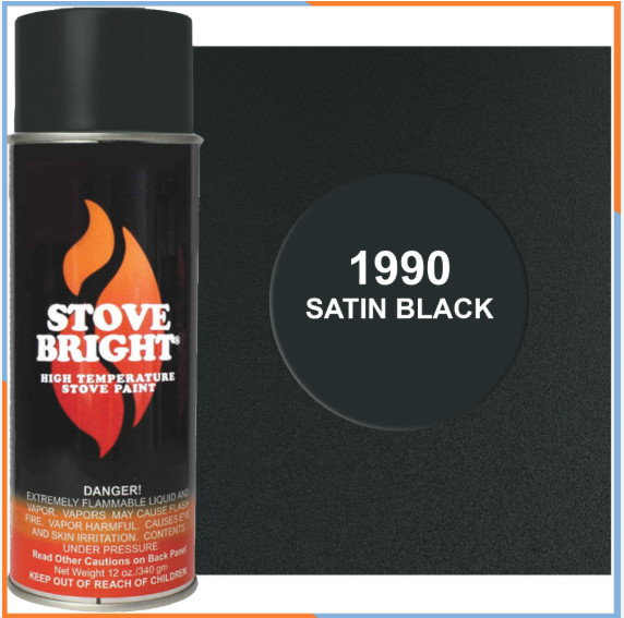 Stove Bright High Temperature Stove, Chimney & Fireplace Paint 12oz. Aerosol Can