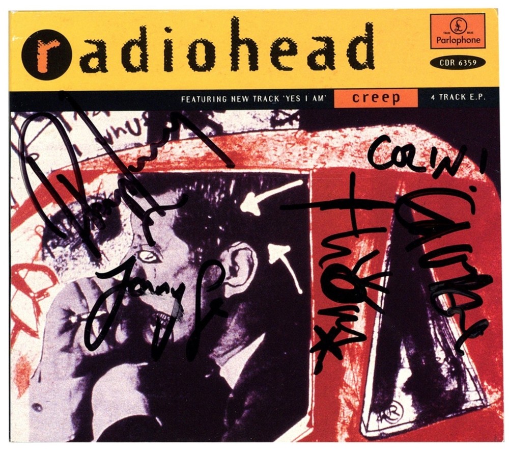 Radiohead Fully Autographed Creep CD (Roger Epperson COA)
