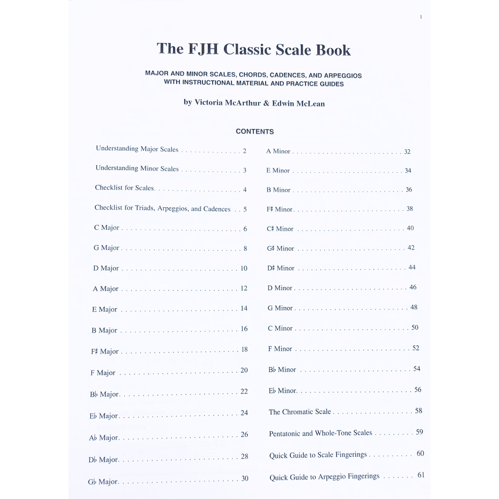 The FJH Classic Scale Book
