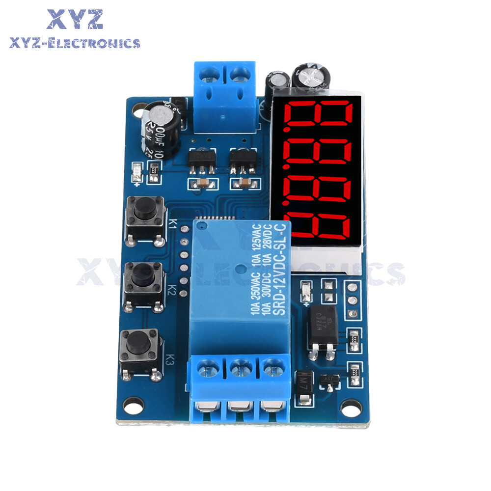 DC12V LED Display Digital Delay Timer Control Switch Relay Module/PLC Automation