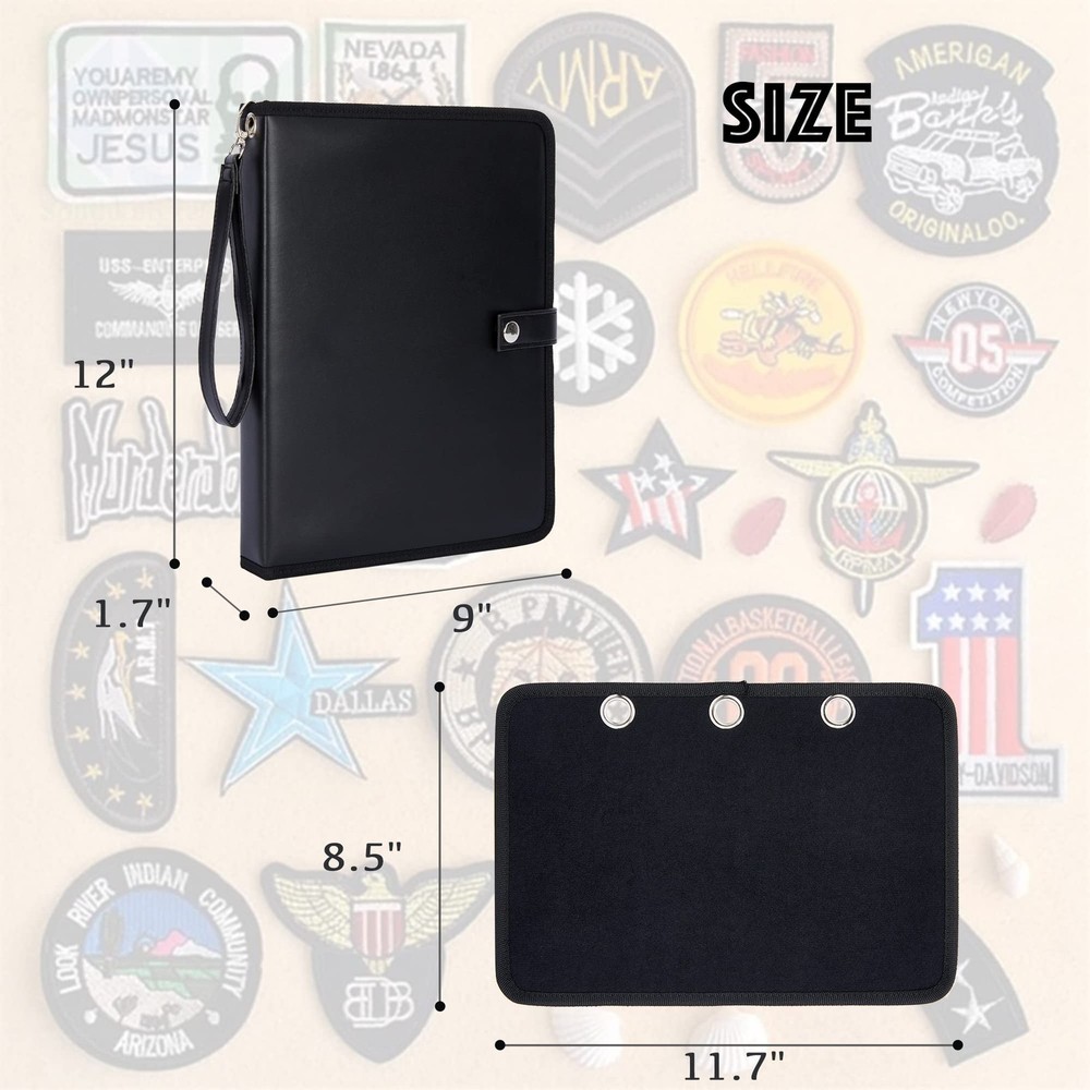 HUHYNN Patch Display Holder, Flip-Page Patch Booklet Organizer for Hook Loop...
