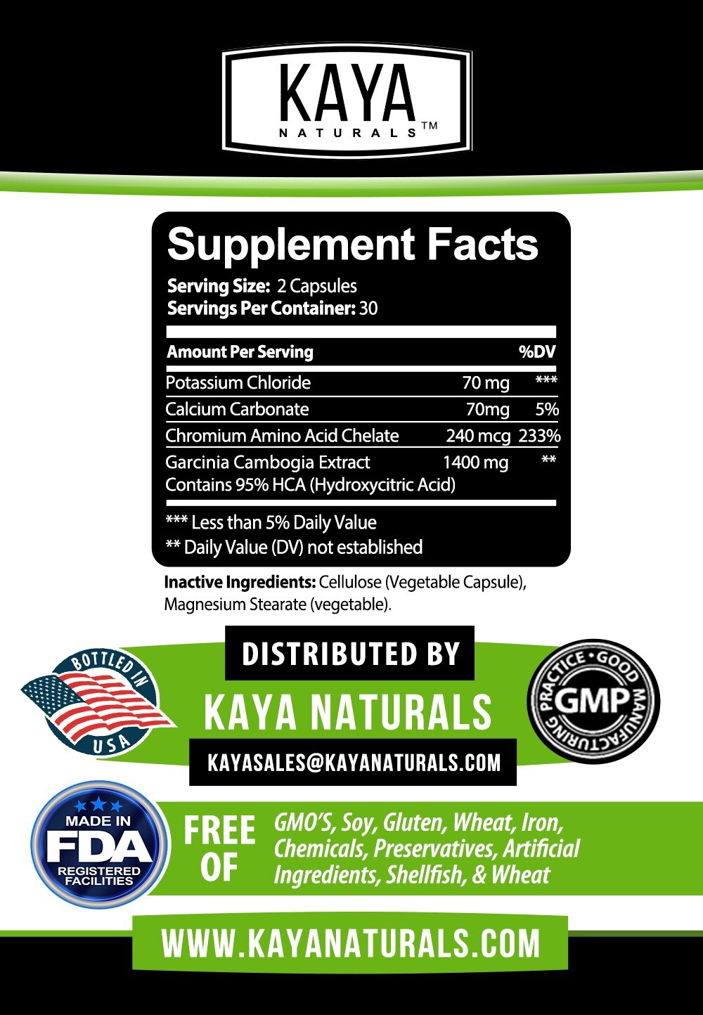 Garcinia Cambogia Extract, Premium Fat Burning 95% HCA, Natural Weight Loss