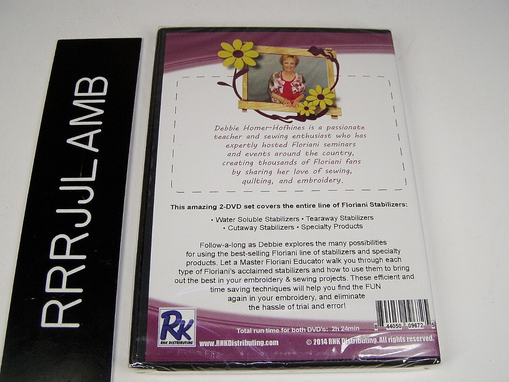 Embroidery Sewing STABILIZING BASIC TECHNIQUES on 2 DVD Instructional Set