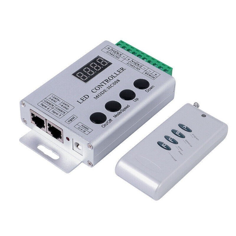 DC 5V 12V 24V 4Keys HC008 programmable rgb led pixel controller 133 effect modes