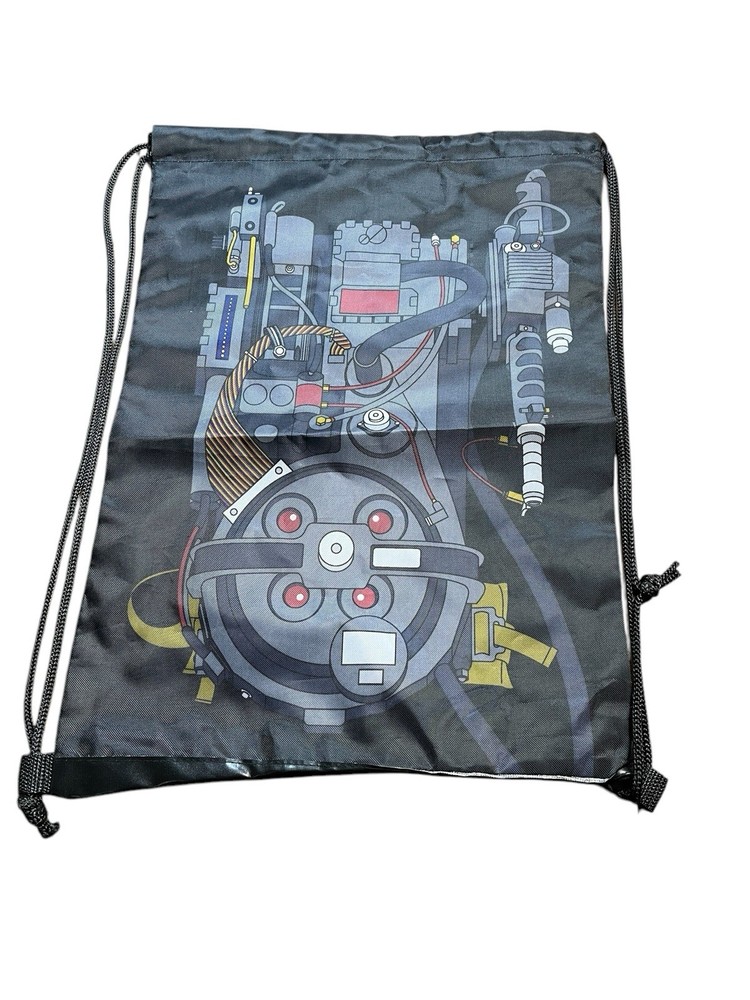 LOOTCRATE Ghostbusters Proton Pack Drawstring Bag Lightweight BLACK