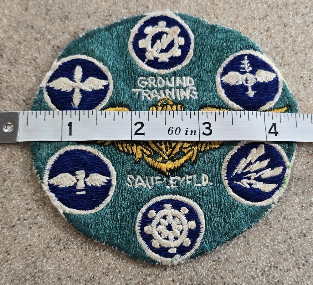 VINTAGE ORIGINAL GROUND TRAINING SAUFLEY FIELD PATCH