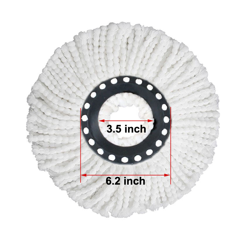 4pcs Replacement Microfiber Mop Head Refill For Spin Mop 360° Easy Cleaning Tool