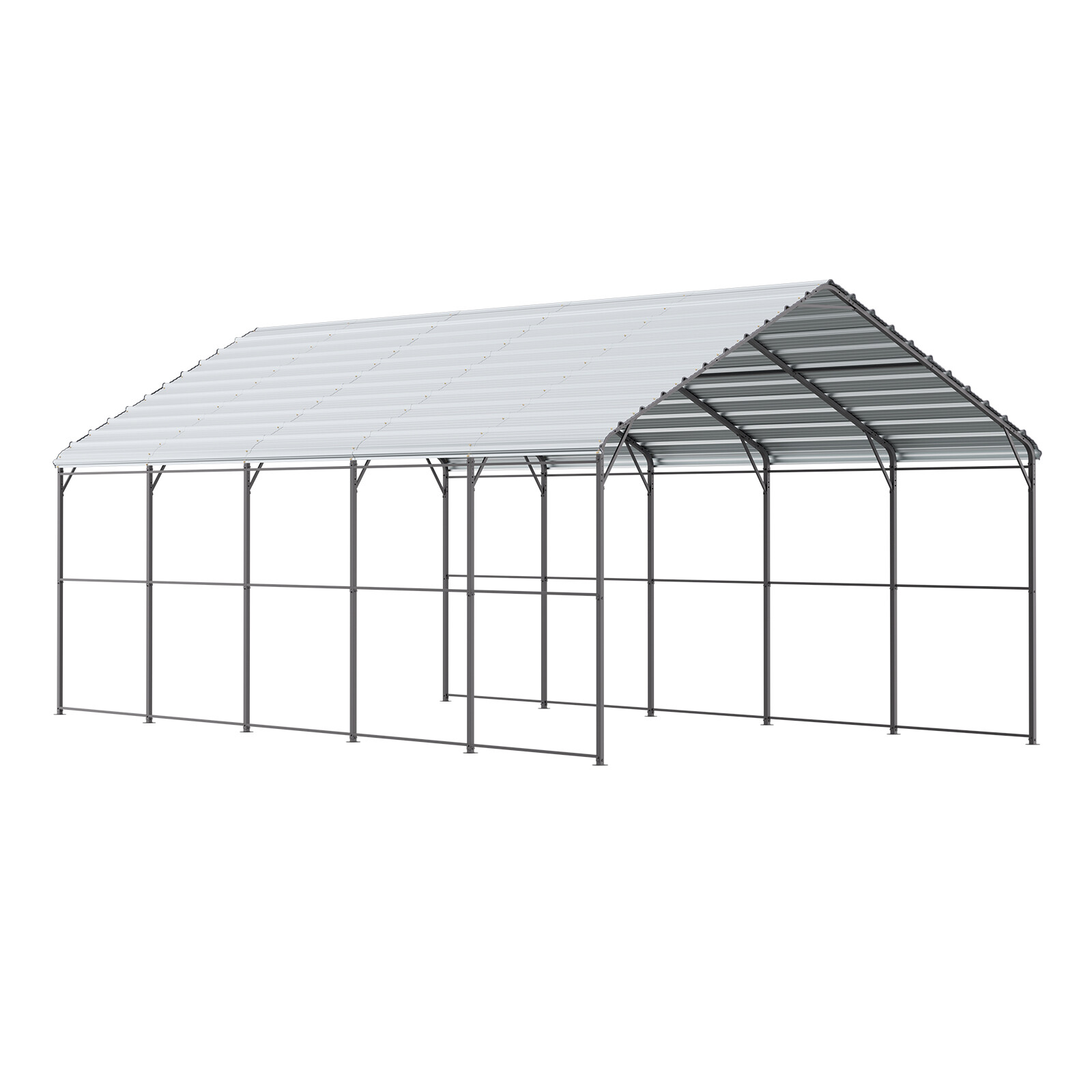 13' x 26' Metal Carport Outdoor Car Shelter Garage for Boats