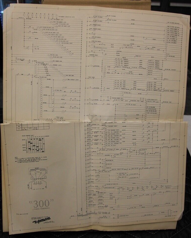 "300" by Gottlieb - Complete Pinball Schematic