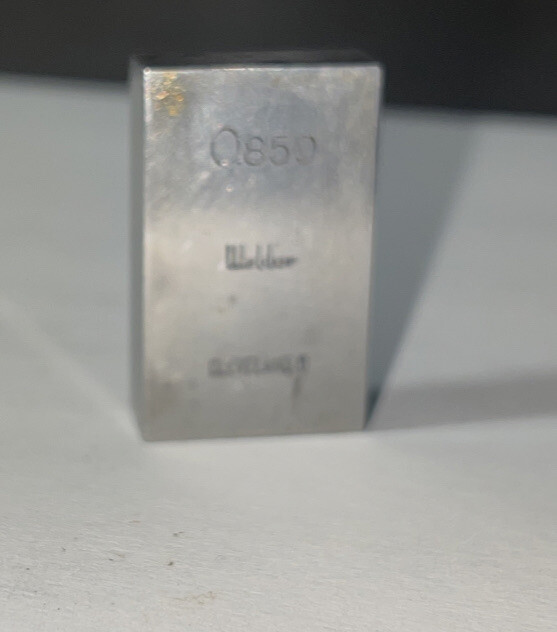 .850 Starrett-Webber Gage Block Used