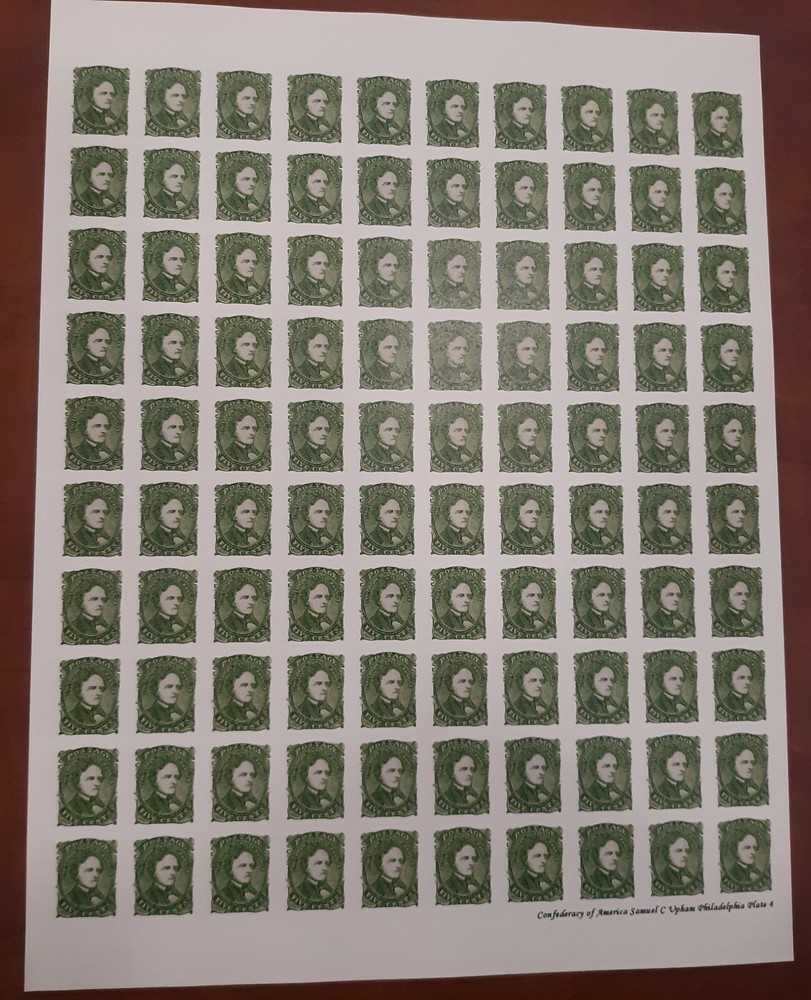 Confederate states Facsimile Lithograph Reproduction Samuel C.upham Full...