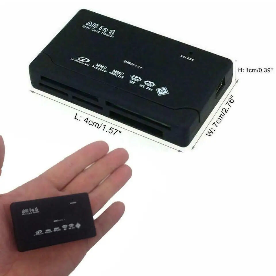 Memory Card Reader Mini 26-IN-1 USB 2.0 High Speed For CF xD SD MS SDHC LOT