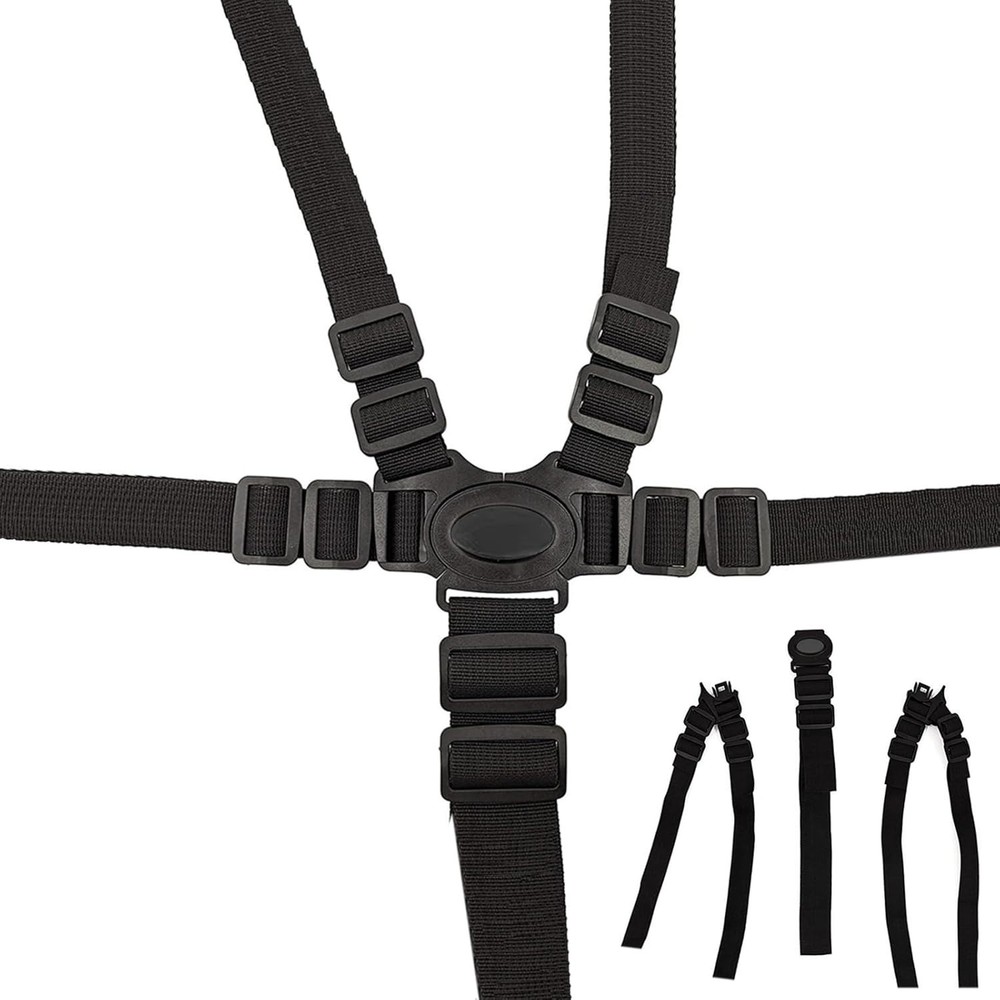 Adjustable 5-Point Safety Harness for Strollers & High Chairs