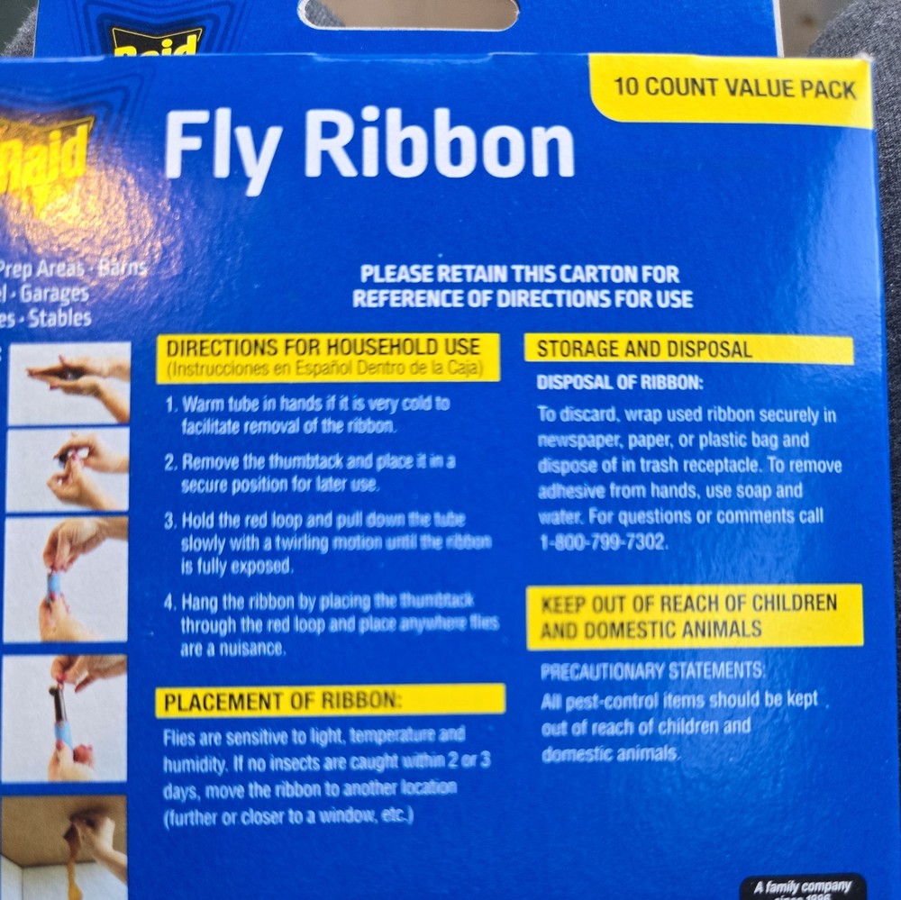 Raid fly ribbon trap (10-pack) Sealed Package