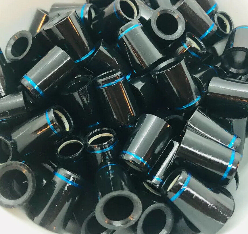(12) Premium Quality Iron Ferrules Black w/ Blue Ring 0.75" - Choose .355 .370